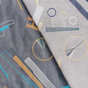 Brodeerattu flanelli kangas bnt6868